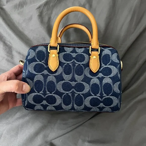 Coach denim mini Rowan RARE NWT - Picture 2 of 9